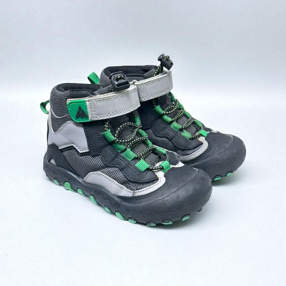 Mishansha Hiking Boots Toddler Size 10, Gray/ Green - Picture 1 of 8